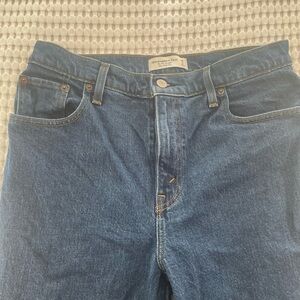 Abercrombie & Fitch 90s Straight Jeans Womens 29 8 Short 8S Ultra High Rise Blue